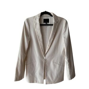 Banana Republic White Cotton Blazer Size 8